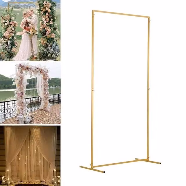 SPETLEK Gold Metal Freestanding Wedding Arch Frame for Balloons – 1