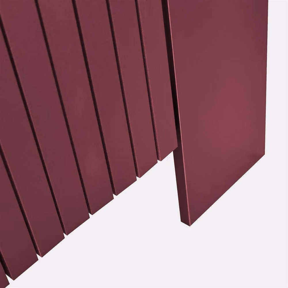 OHS Ribbed Small Radiator Cover in Dark Red Matt Engineered Wood – 4
