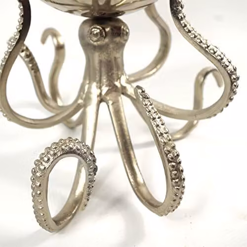 Leaf Silver Metal Octopus Bowl Style Planter – 2