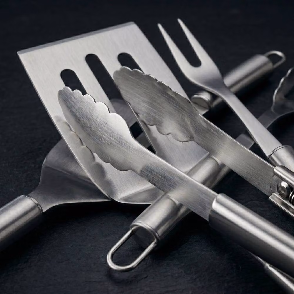 Havendro 3 Piece Stainless Steel BBQ Utensil Set in Silver – 3