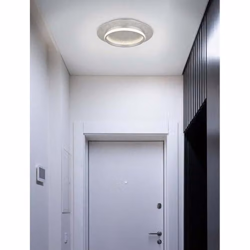 Netlighting Mary Semi Ceiling Light Silver with Crystal, Dimmable LED and Remote Control, Diameter: 40 cm – 2