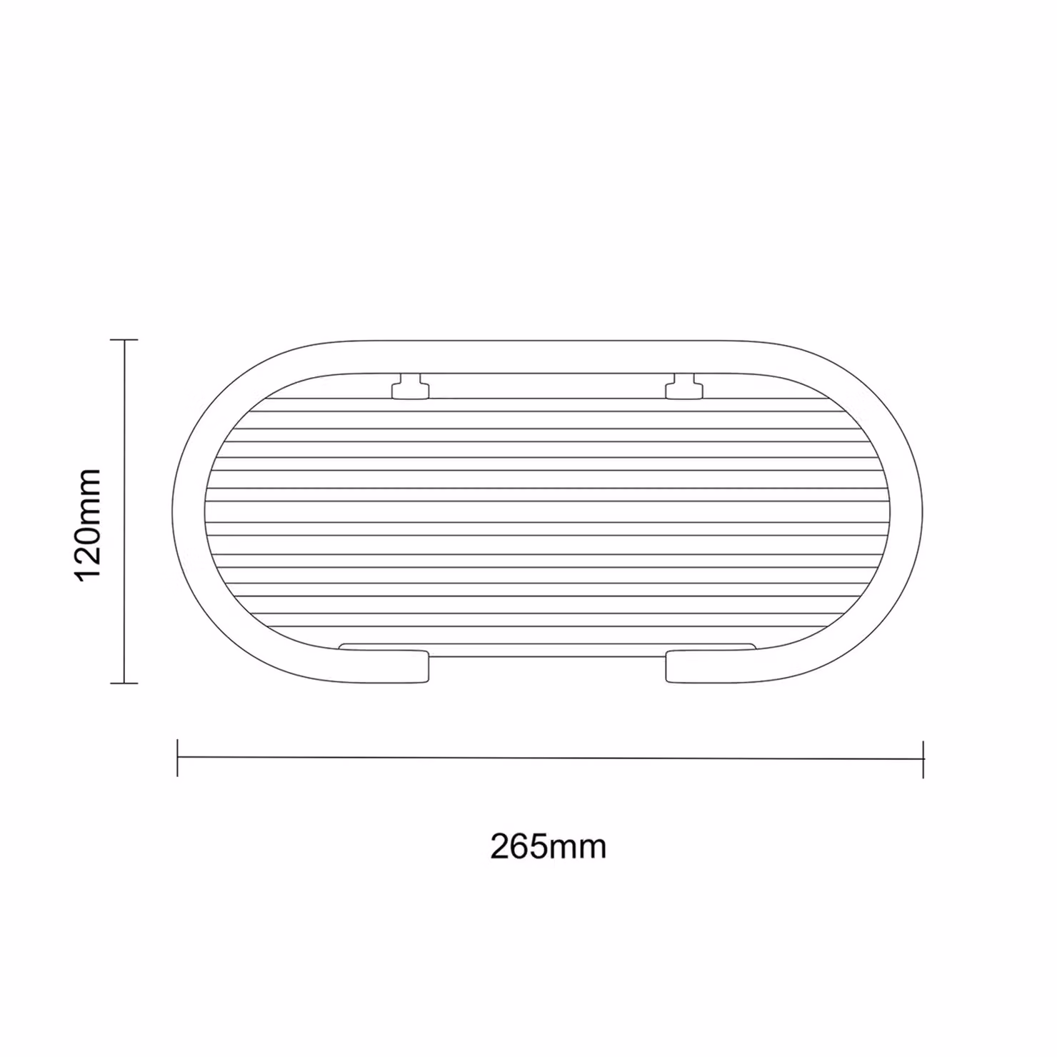Showerdrape Clasico Wall Mounted Stainless Steel Oval Bottle Basket in Silver – 2