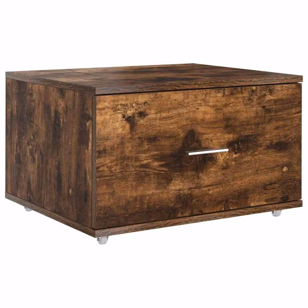 Berkfield Home Modern Smoked Oak Drawer Cabinet in Brown – 2