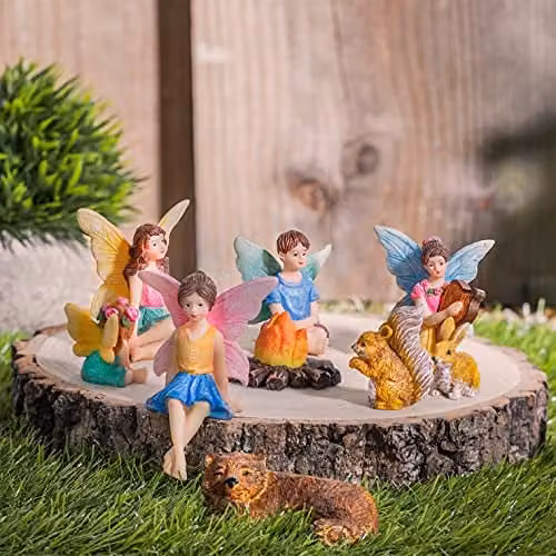 Globrite Set of 9 Multicolour Mini Fairy Garden Ornaments and Miniature Figurines – 4