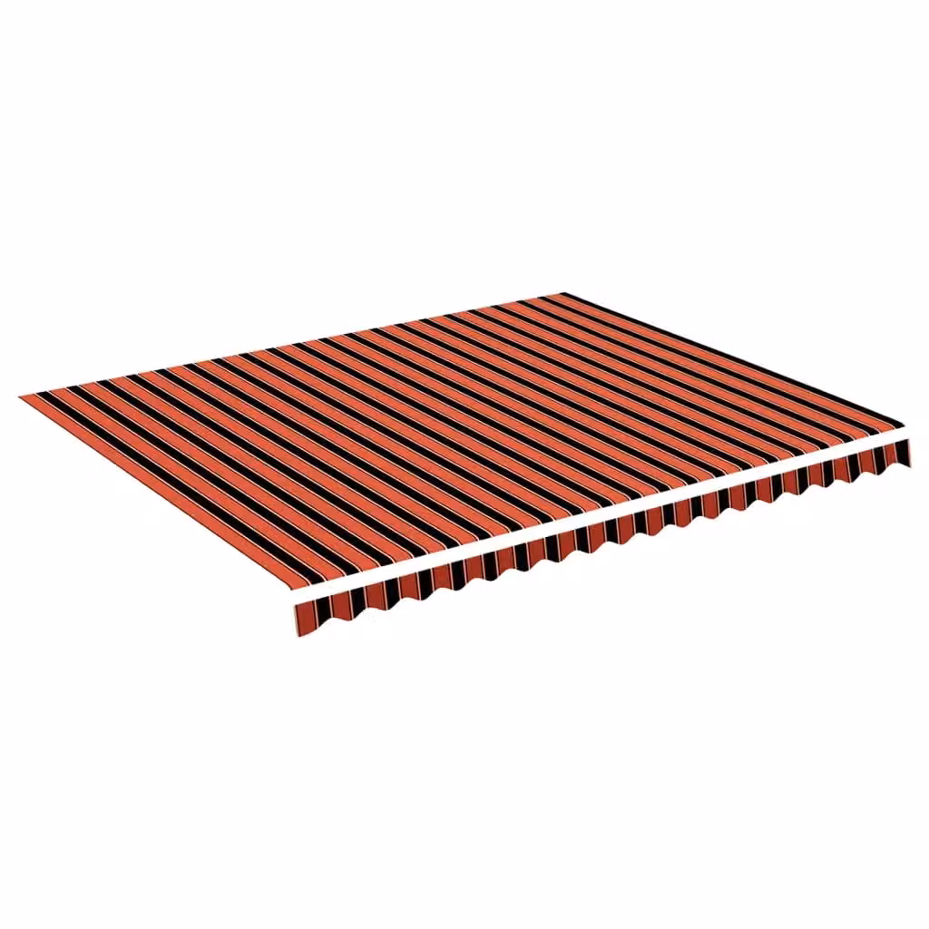 Berkfield Home Replacement Awning Fabric in Orange and Brown Polyester, W/D/H: 4.5 x 3.5 m – 2