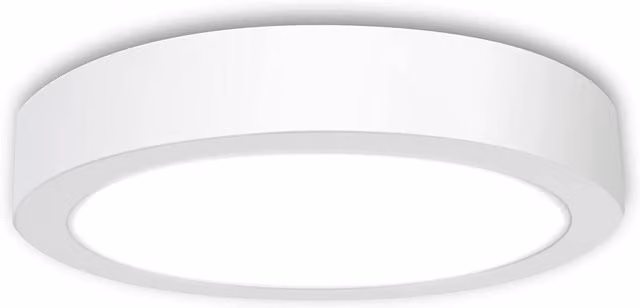 ExtraStar 18W LED Round Surface Mount Integrated Ceiling Light in Cool White, White