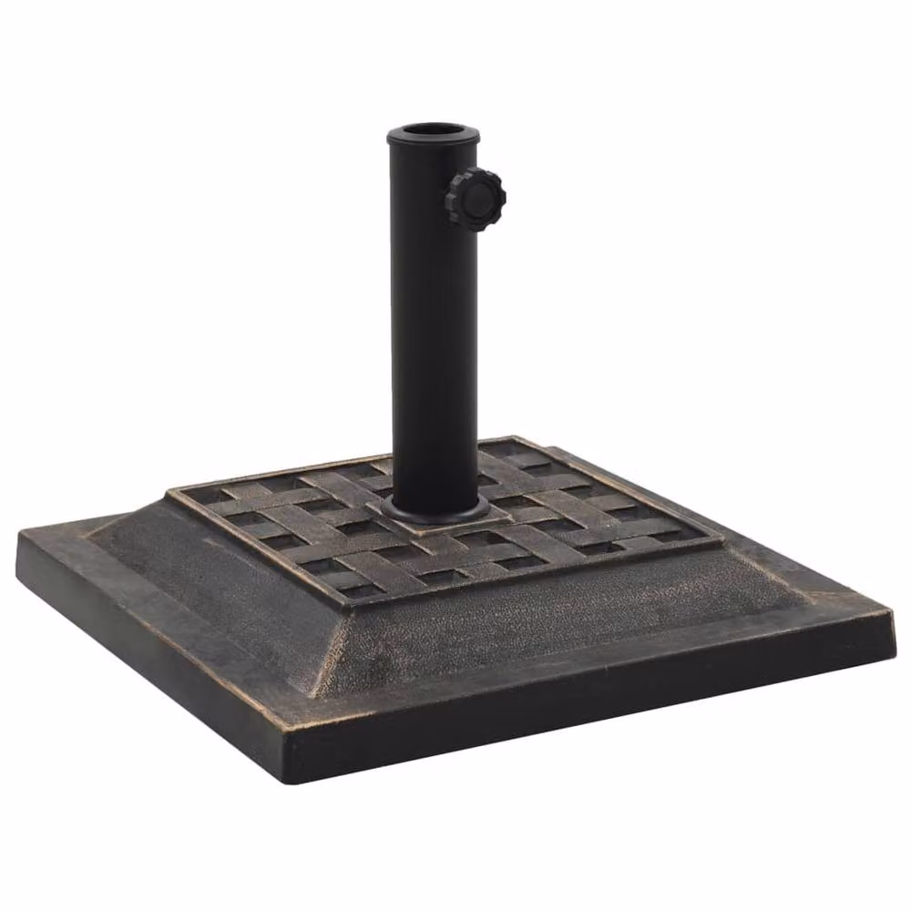 Berkfield Home Square Polyresin Parasol Base in Bronze, 12 kg – 1