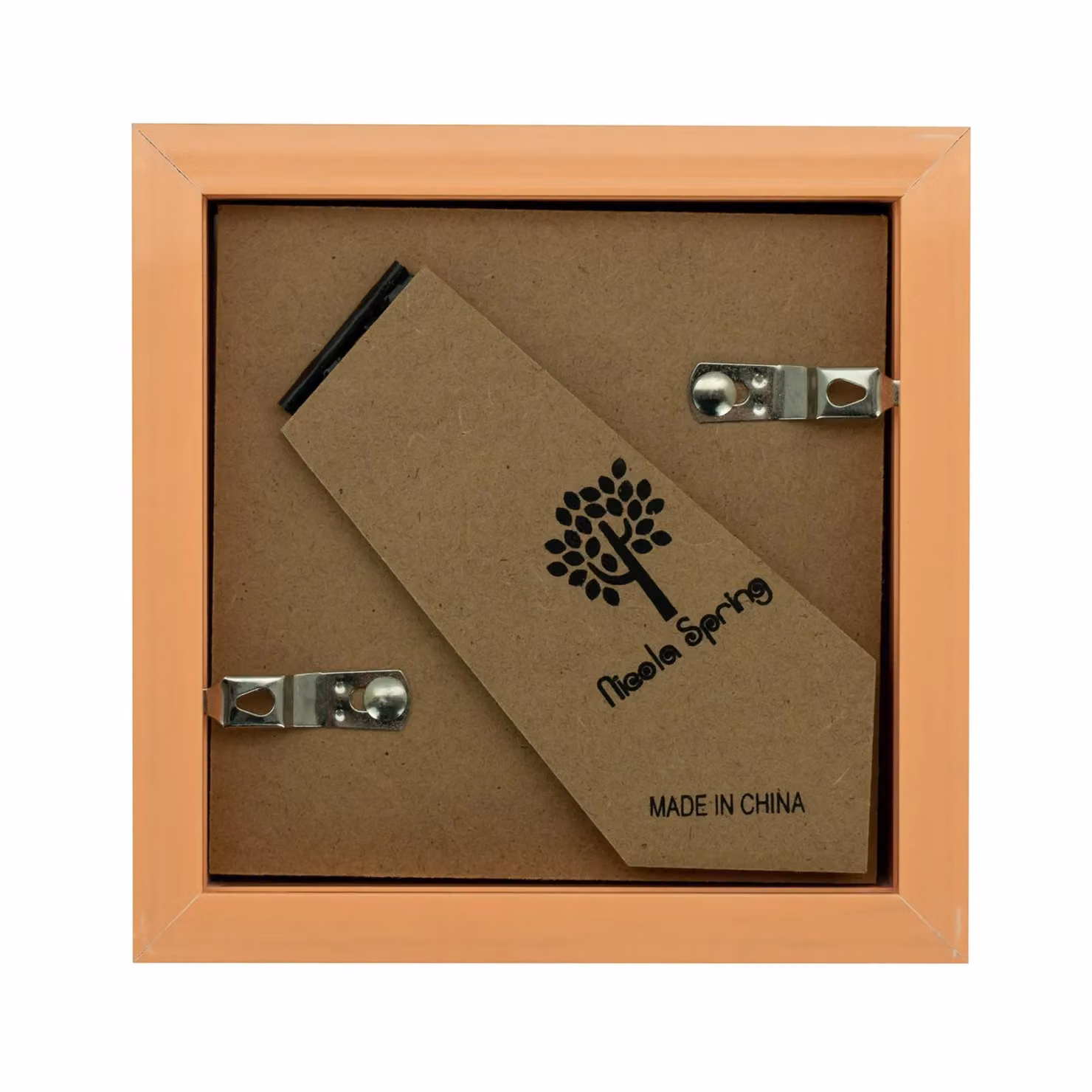Nicola Spring 2 Piece Square 3D Shadow Box Photo Frame Set in Brown with Glass and Wood Details – 2