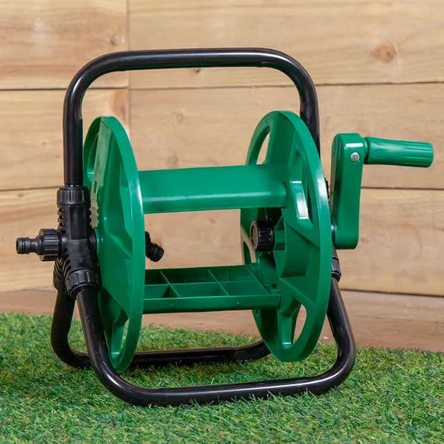 Green Blade BB-GA118 Freestanding Manual Garden Hose Reel in Green and Black, Holds up to 30m Hose – 2