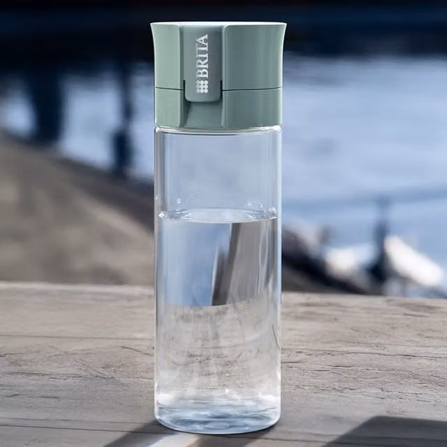 BRITA Vital Water Filter Bottle with 2 Microdisc Filters, Green