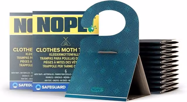 NOPE! Clothes Moth Traps, 2 x 6 Pack, White