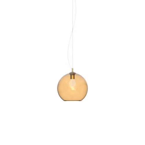 Ideal Lux Nemo Amber Glass Dome Pendant Ceiling Light