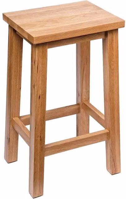 FORGEVIO Solid Oak Breakfast Bar Stool in Light Oak – 1