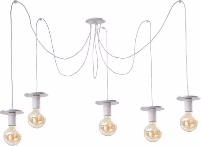 Netlighting Saturn Cluster Pendant Ceiling Light in Silver with 5x E27 Sockets