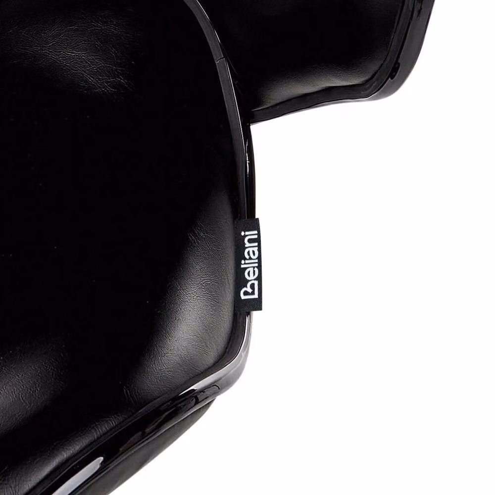 Wyld and Coco Set of 2 Black Faux Leather Swivel Bar Chairs with Gas Lift – 6