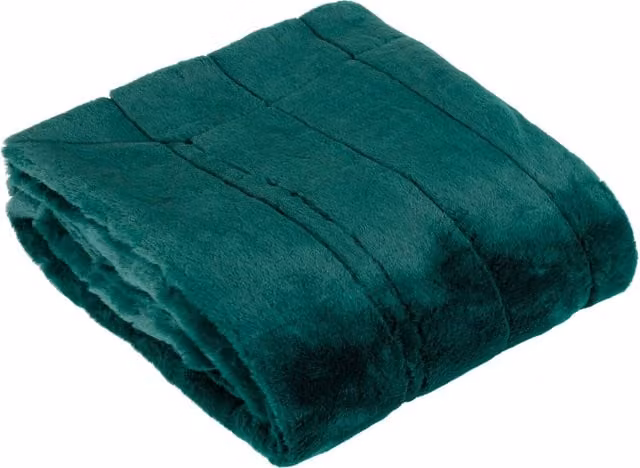 Empress Emerald Green Faux Fur Throw, 200 cm
