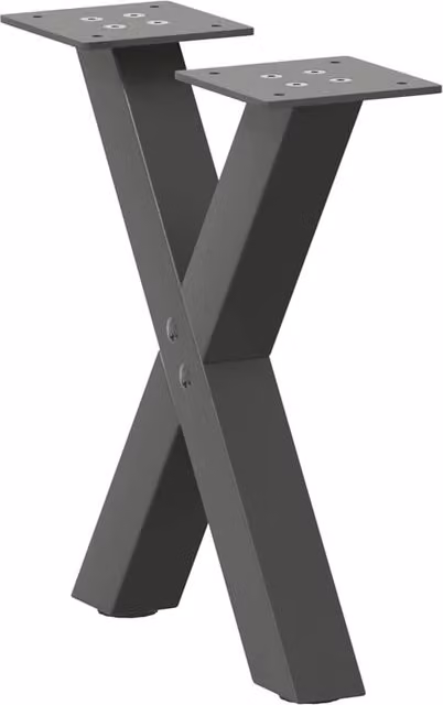 Berkfield Home X-Shaped Coffee Table Legs, 2 Piece Anthracite Steel Set, H 40 cm x W 30.5 cm