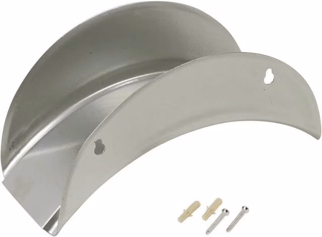 NESTLUNE Heavy Duty Wall Mounted Metal Garden Hose Pipe Hanger in Silver