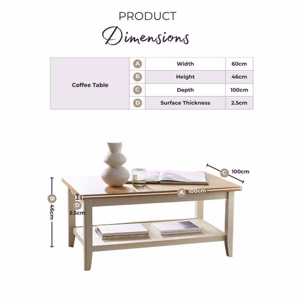 FurnitureboxUK Eden Rectangular Coffee Table in Whitewashed and Light Grey – 3