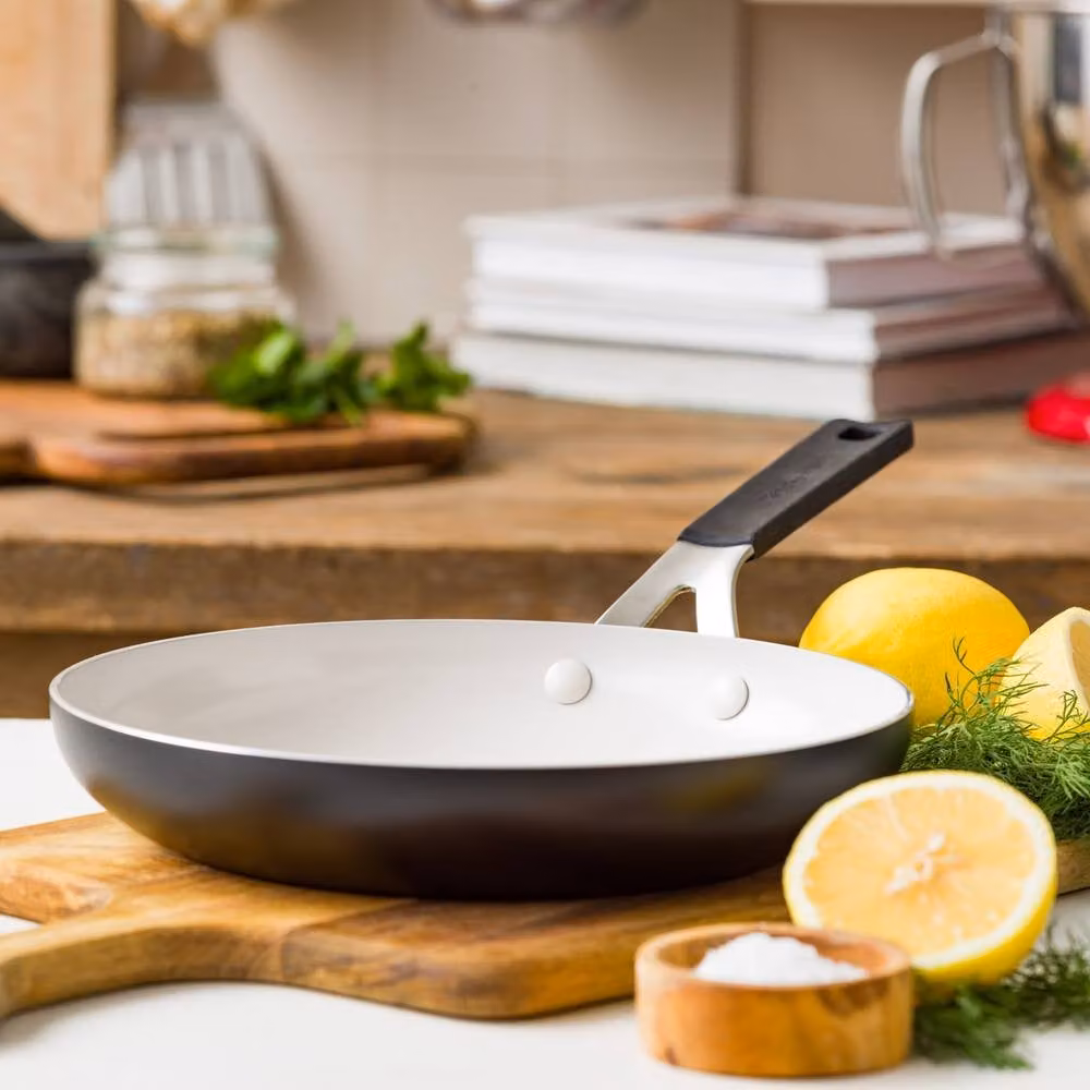 KitchenAid Black Ceramic Non-Stick Aluminium Frying Pan, Diameter: 30 cm – 5