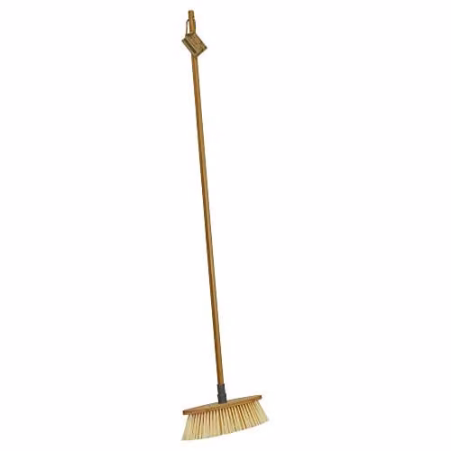 JVL Bamboo Indoor Sweeping Broom in Brown and Beige, Height: 128 cm – 1