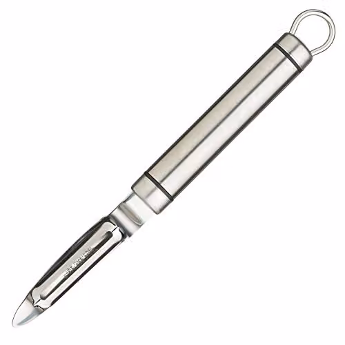 KitchenCraft Professional Stainless Steel Swivel Potato Peeler, Silver