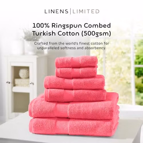 Linens Limited Turkish Cotton Bath Sheet, Raspberry Pink, W/D/H: 125 x 70 x 18 cm