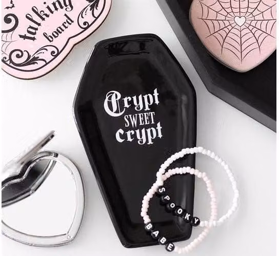 KDMD Crypt Sweet Crypt Coffin Ceramic Trinket Tray in Black – 1
