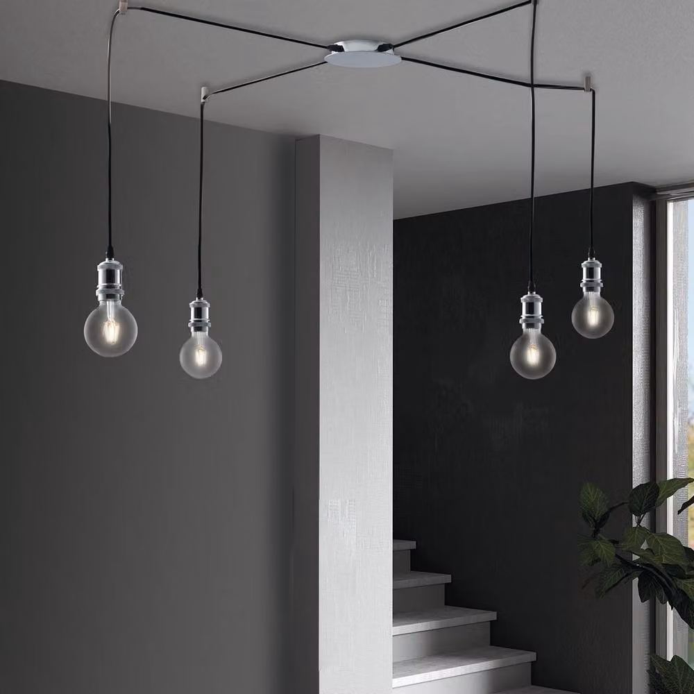 Netlighting GROOVE 4 Light Cluster Pendant Ceiling Light in Black – 2