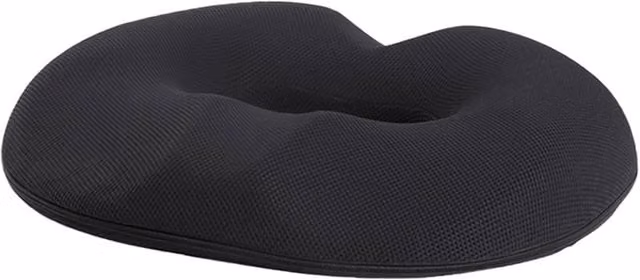 KORVIXA Memory Foam Donut Cushion Pillow in Black, W/D/H: 100 x 100 x 190 cm – 1