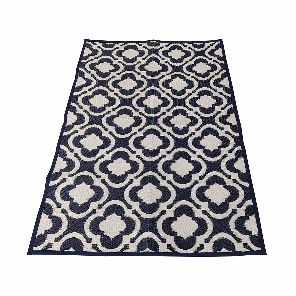 Charles Bentley Blue Moroccan Patterned Weatherproof Indoor/Outdoor Woven Rug, W/D/H: 170 x 120 x 2.5 cm – 3