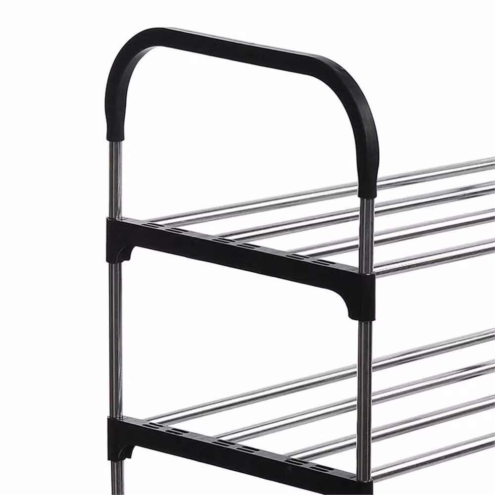 Nordara 3-Tier Metal Shoe Rack Organiser Stand in Black – 2
