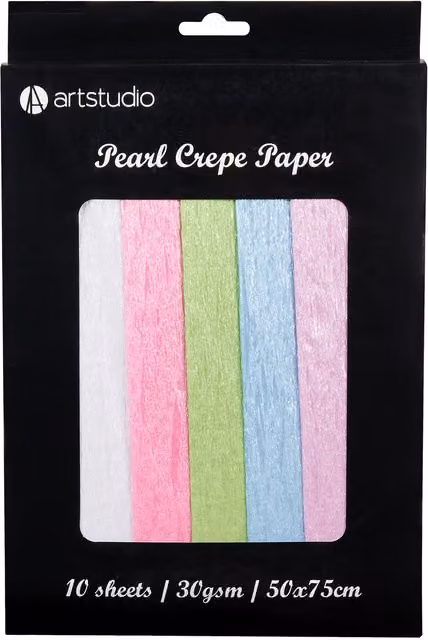 Art Studio Multicolour Pearl Crepe Paper