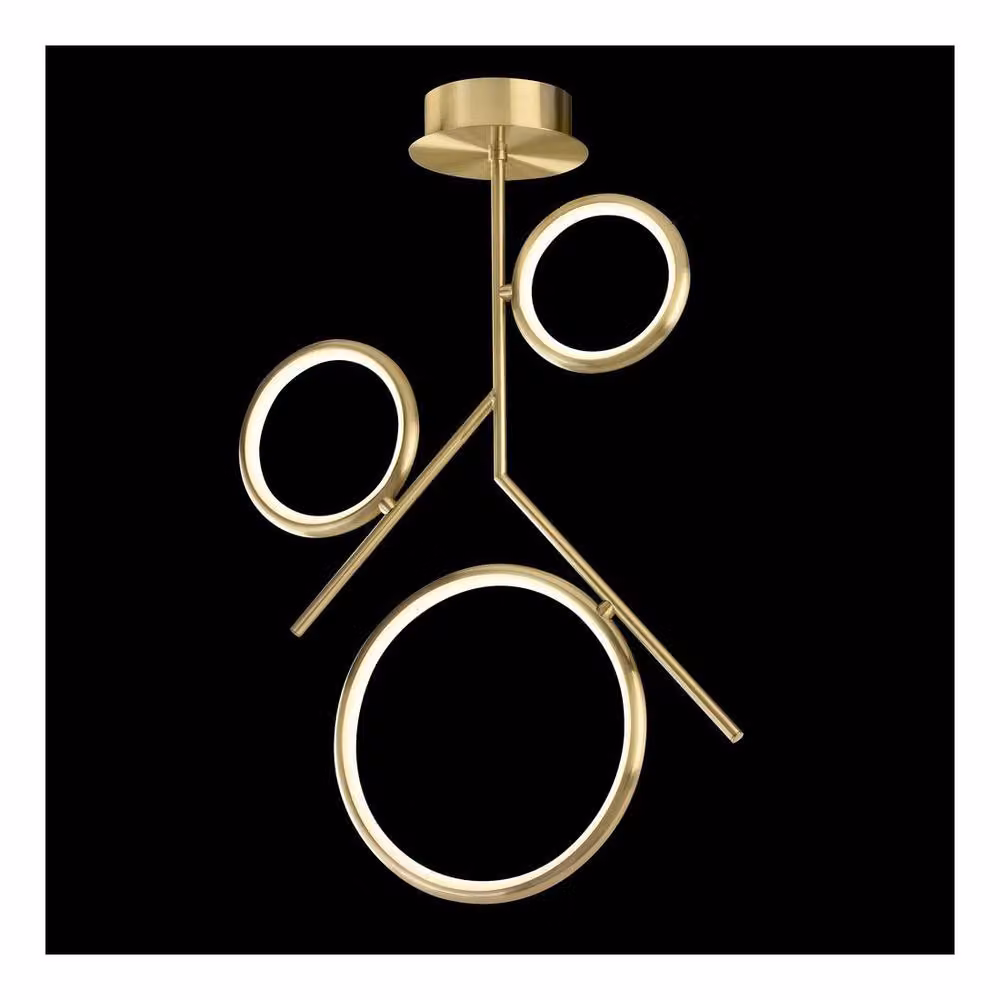 Netlighting Olimpia LED Ceiling Lamp in Gold/Brass, 36W, 3000K, 2700lm, IP20 – 3