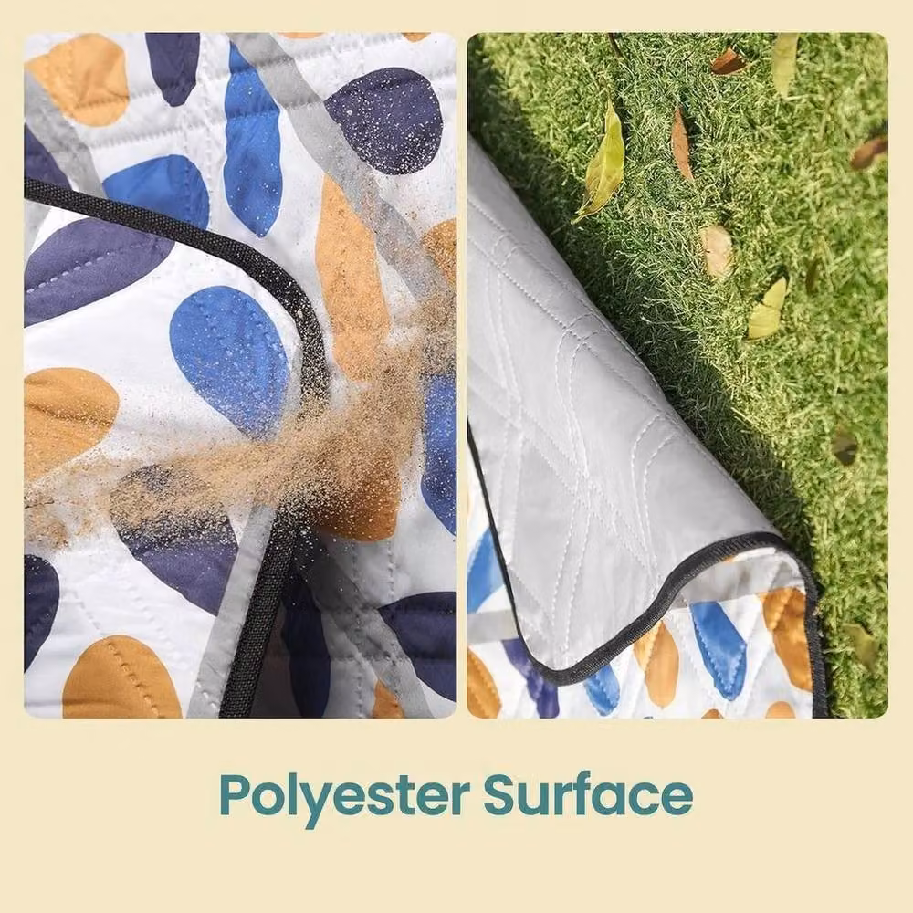 FLAVORA Multicolour Graphic Picnic Blanket, Waterproof and Sand-Free, W: 300 cm, D: 200 cm – 2