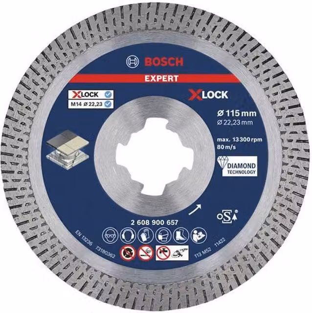 Bosch Blue Hard Ceramic Diamond Cutting Disc for Tile, Diameter: 115 mm, Bore: 22.23 mm