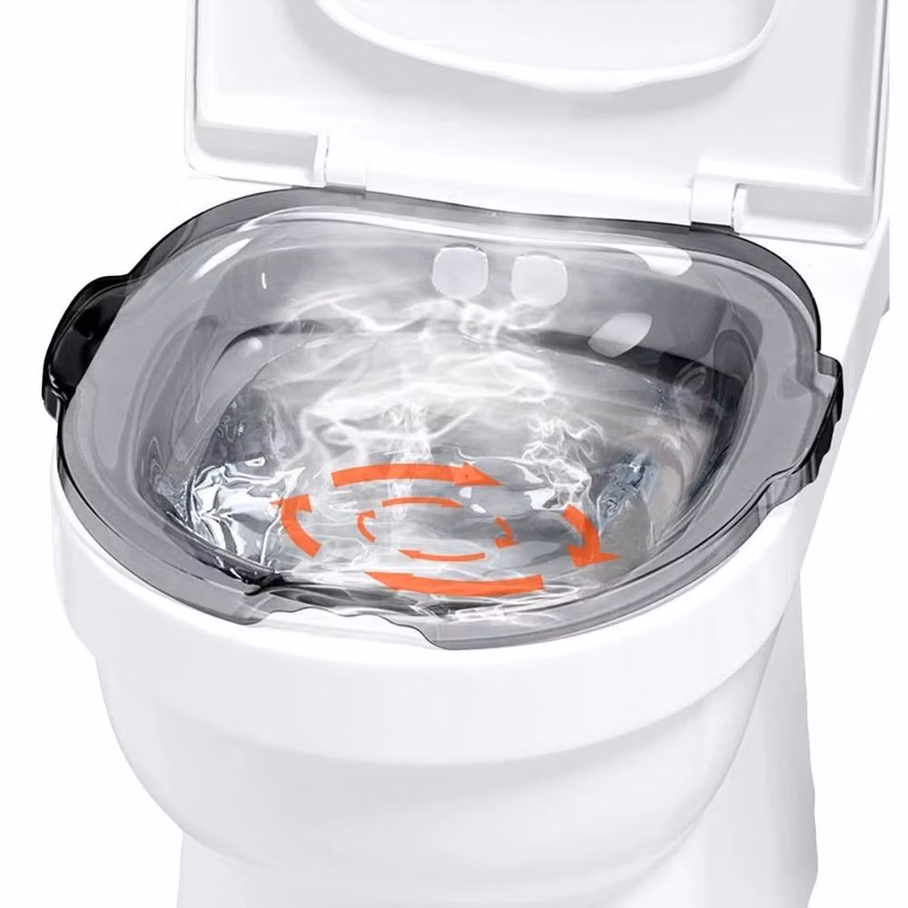 FLAVORA Grey Portable Hip Bidet Sitz Bath Tub W: 38 cm, D: 13 cm, H: 37.5 cm – 5