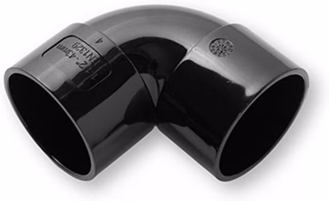 Primaplumb 40mm 90 Degree Knuckle Bend in Black/Grey (PRIMPWE9040B)