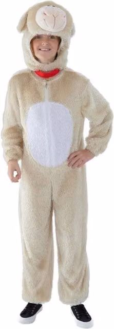 Smiffys Childrens Lamb Costume in White and Brown