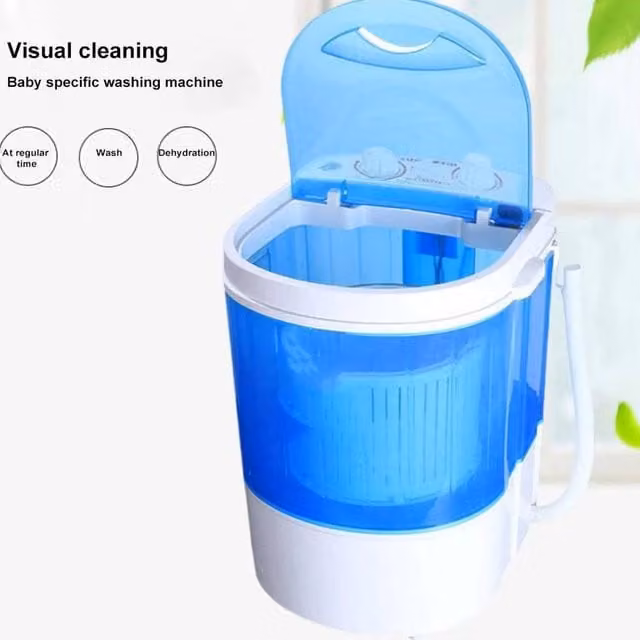 FLAVORA Portable Mini Top Loading Washing Machine with Spin Cycle, White