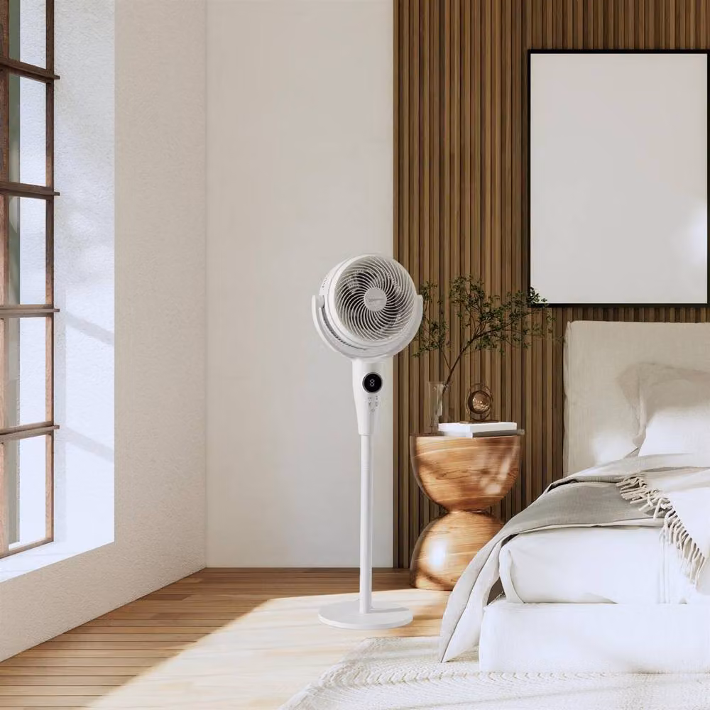 Electrolux FlowAir Pedestal Air Circulator Fan in White with Remote Control, Timer and Oscillation – 6