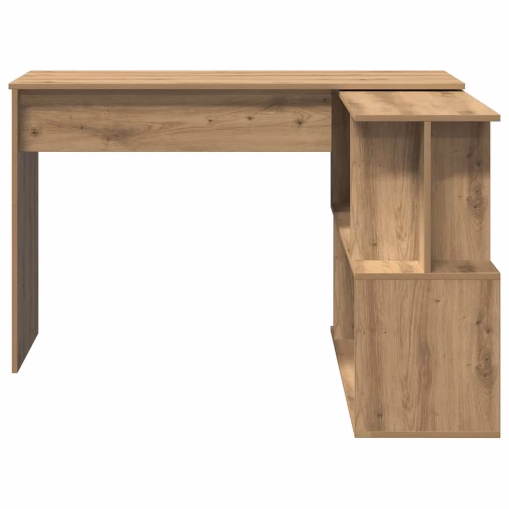 Berkfield Home Artisan Oak Corner Desk in Brown, W/D/H: 200.5 x 50 x 76 cm – 4