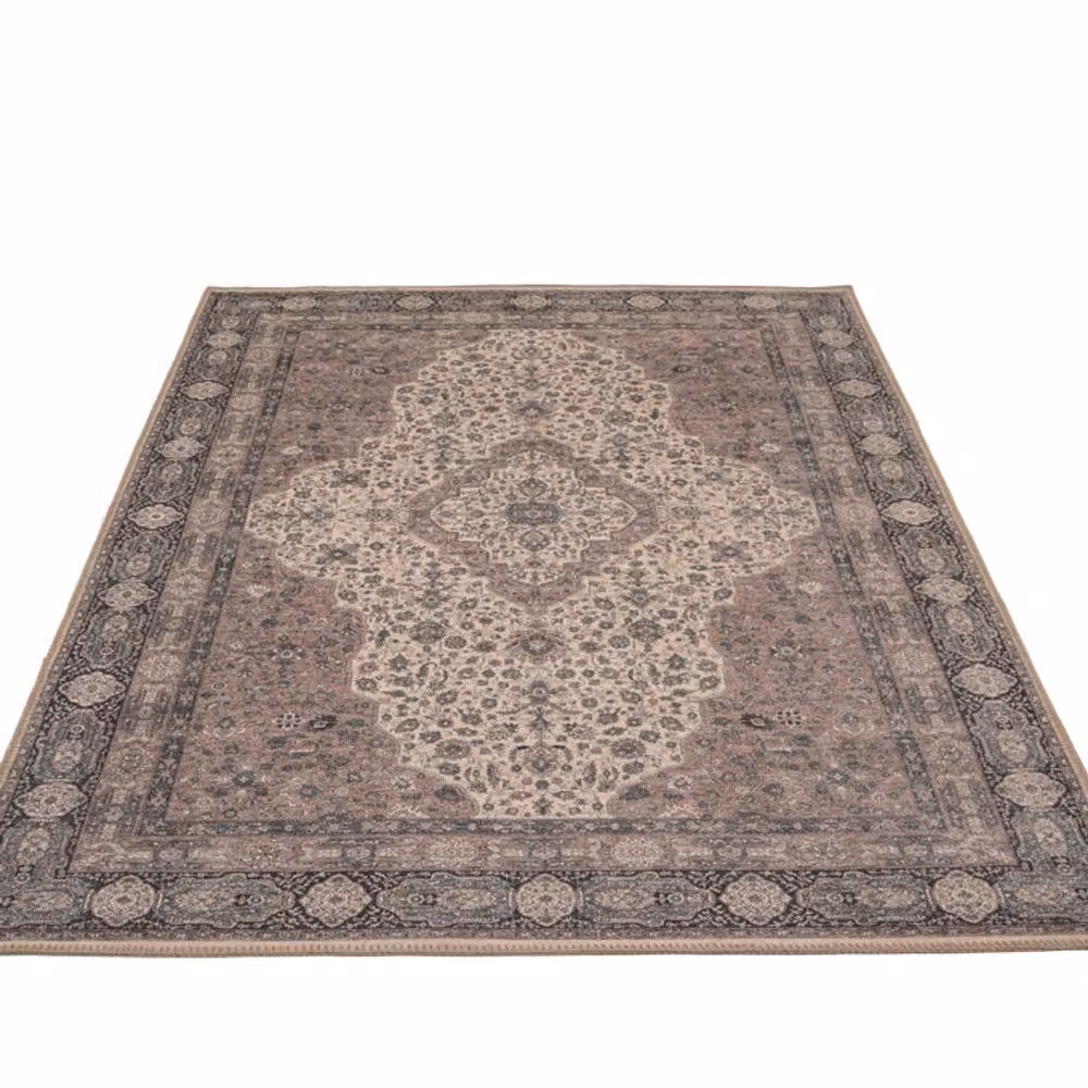 Kukoon Beige Medallion Oriental Vintage Area Rug, Washable and Non-Slip, W/D/H: 200 x 290 cm – 3