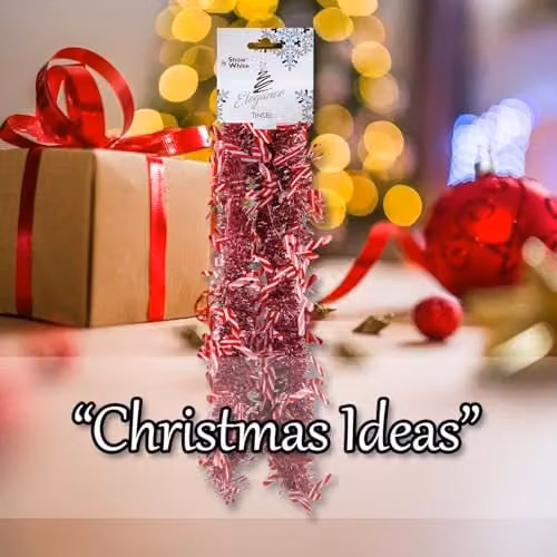 VFM e-Store Red Striped Candy Cane Tinsel Christmas Decoration W/D/H: 55 x 19 x 12 cm – 5