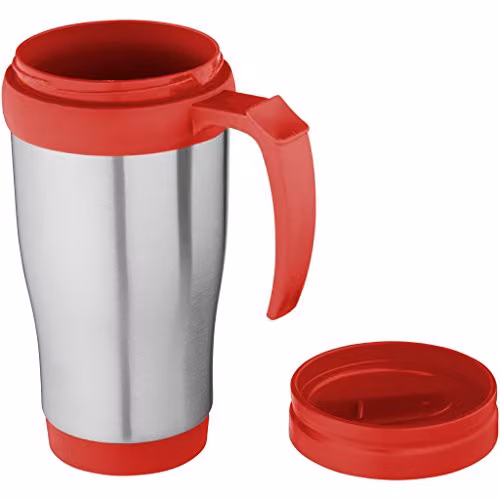 Bullet Sanibel Insulated Mug in Silver and Red, W/D/H: 12 x 18 x 8 cm – 2