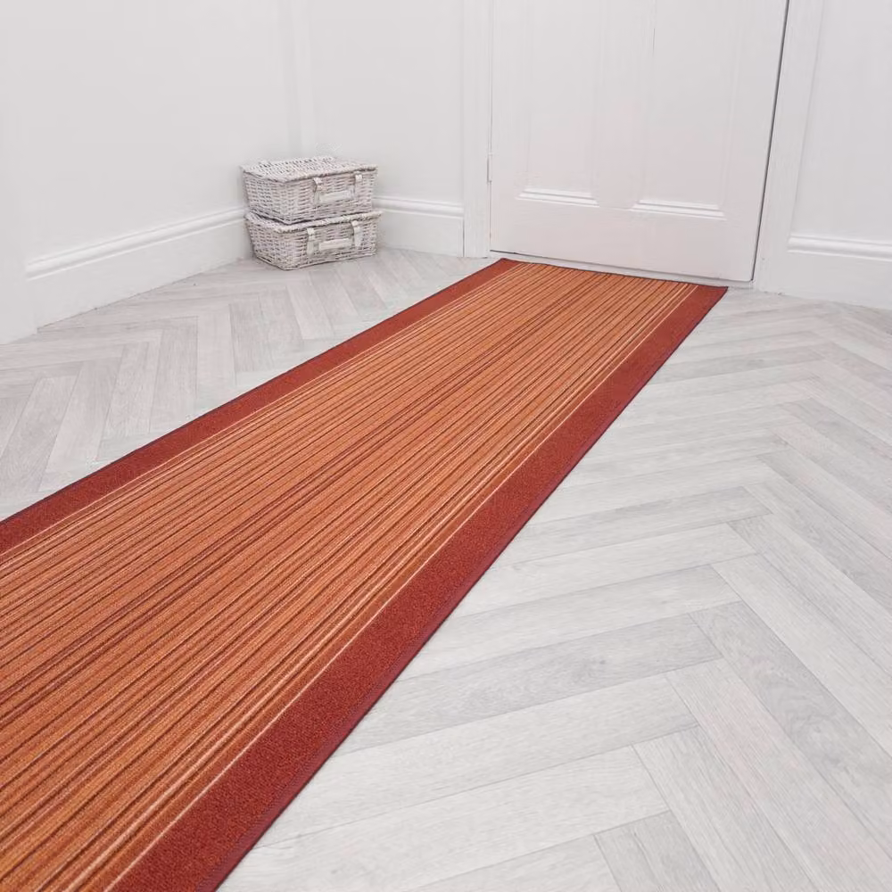 runrug Carnaby Hallway Runner Rug in Terracotta, Non-Slip and Hardwearing, W: 100 cm, L: 150 cm – 5