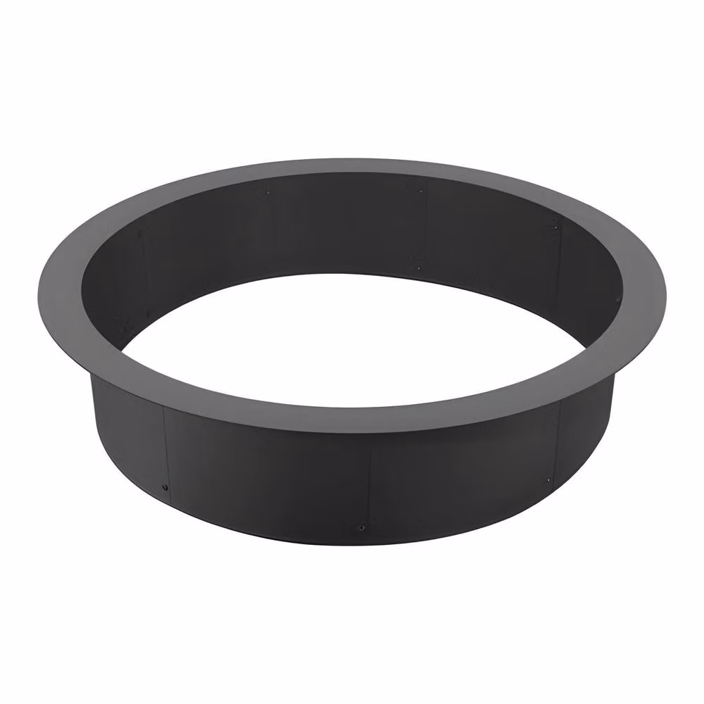 VEVOR Heavy-Duty 9-Section Q235 Carbon Steel Fire Pit Ring in Black, W/D/H: 114.3 x 114.3 x 25.4 cm – 7