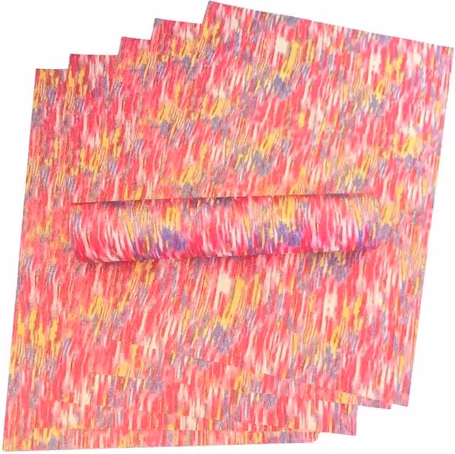 Syntego 10 Sheets of A4 Abstract Multi Pattern Soft Touch Glitter Construction Paper, Multicolour