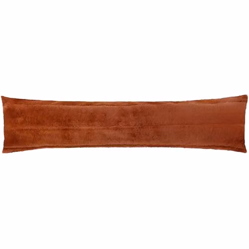 Paoletti Empress Faux Fur Draught Excluder in Rust Orange