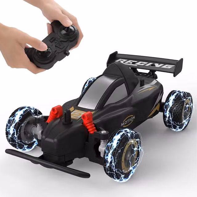 Rexco 1:20 Scale RC Racing Car 4WD Buggy Toy in Black with Rechargeable Battery
